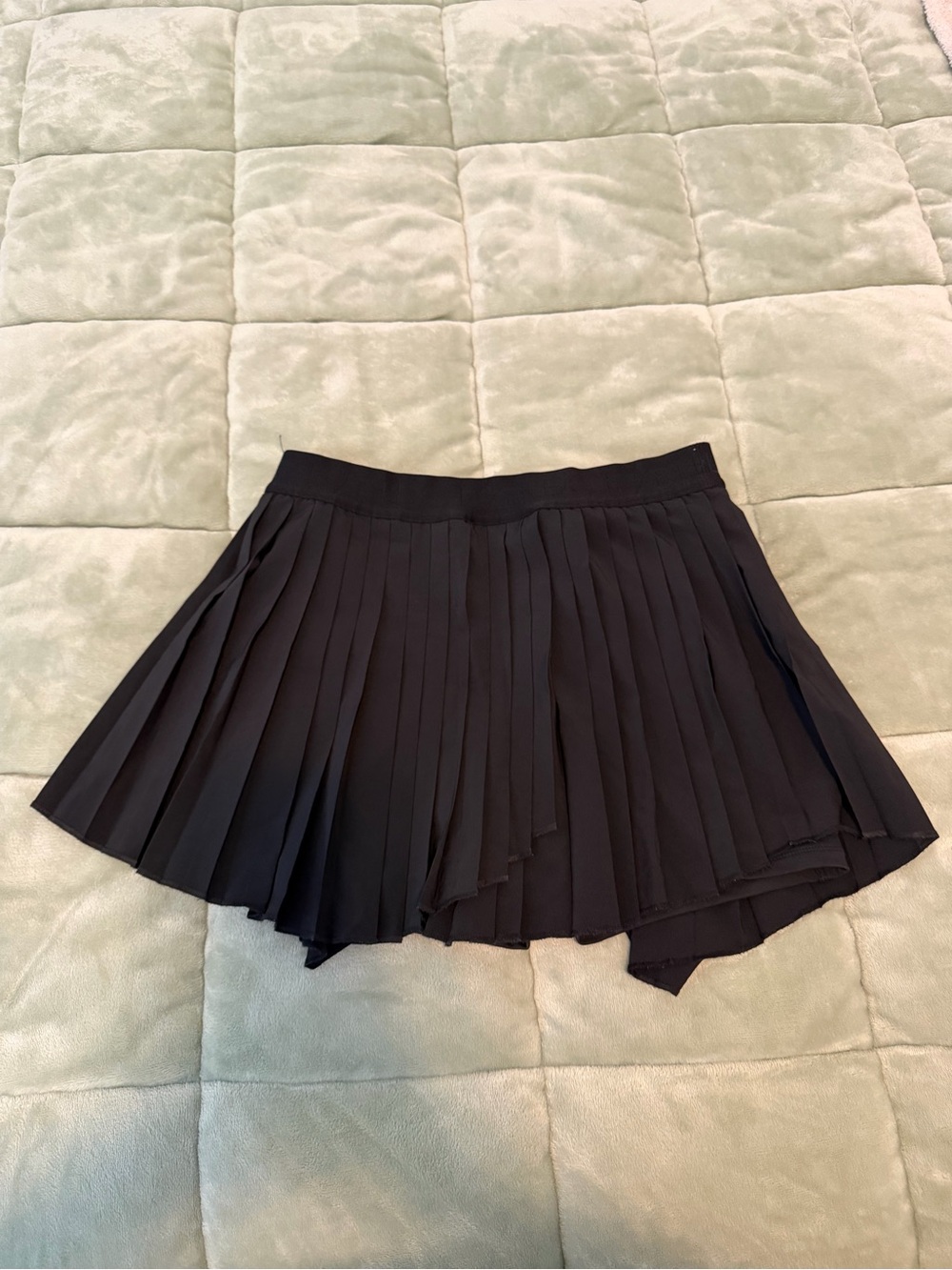 POPFLEX Black Pleated Women's Skort